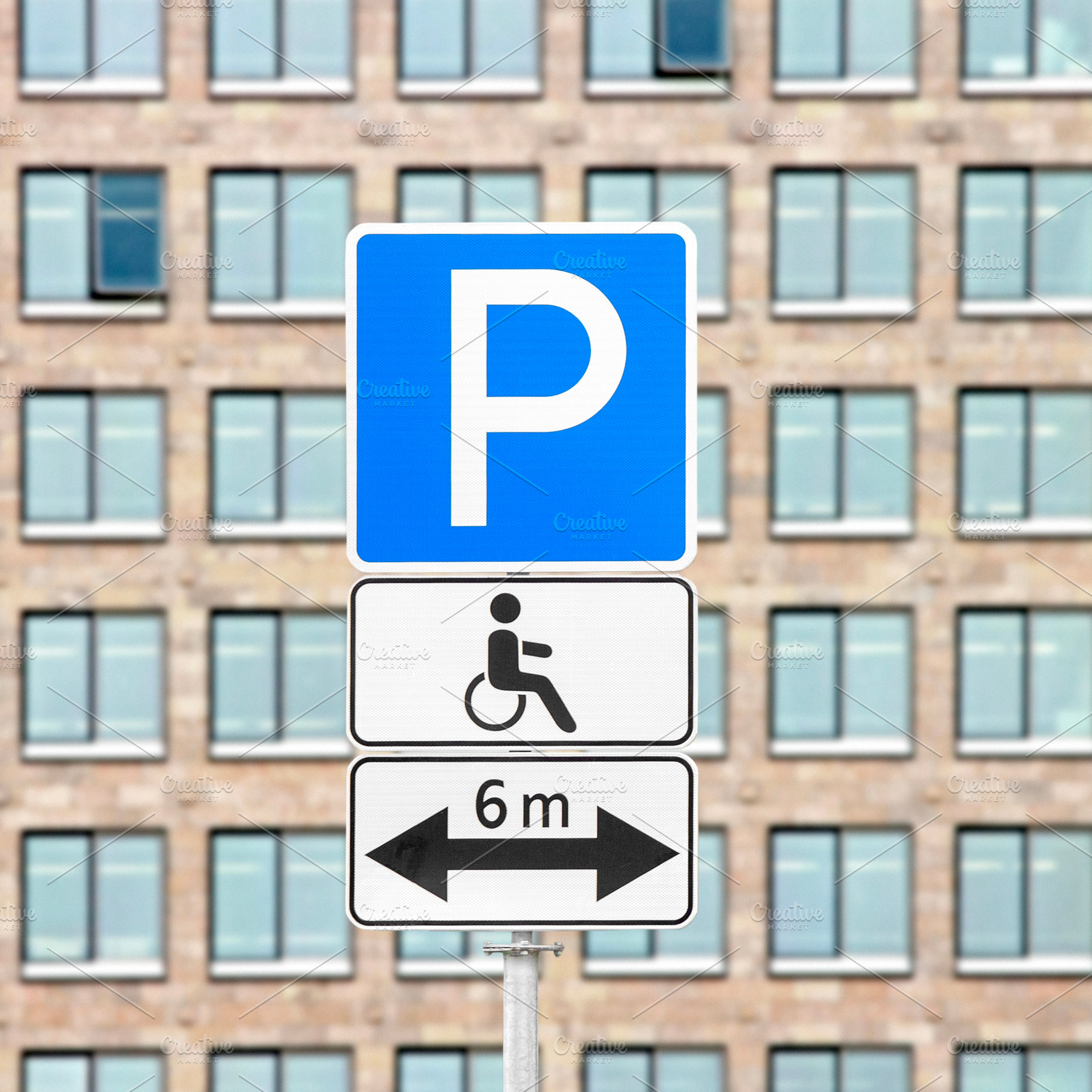 Parking sign for handicapped people, a Photo by BOOCYS