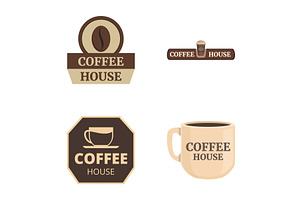 Set Of Coffee House Logo Designs