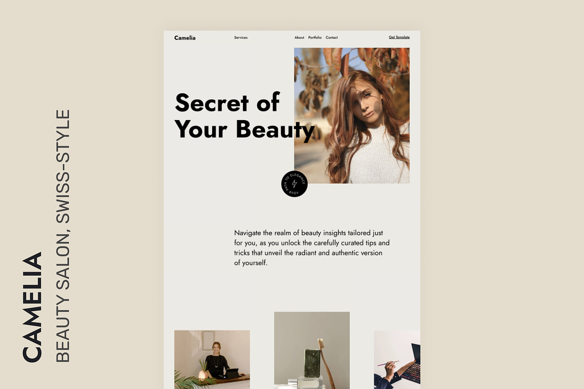 Camelia — Beauty Framer Template, a Landing Page Template by Slava Burian (Photo 1 of 4)