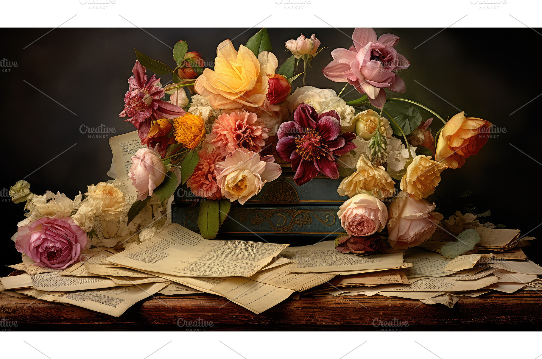 petals flowers on letters ai, a Transportation Photo by pikepicture