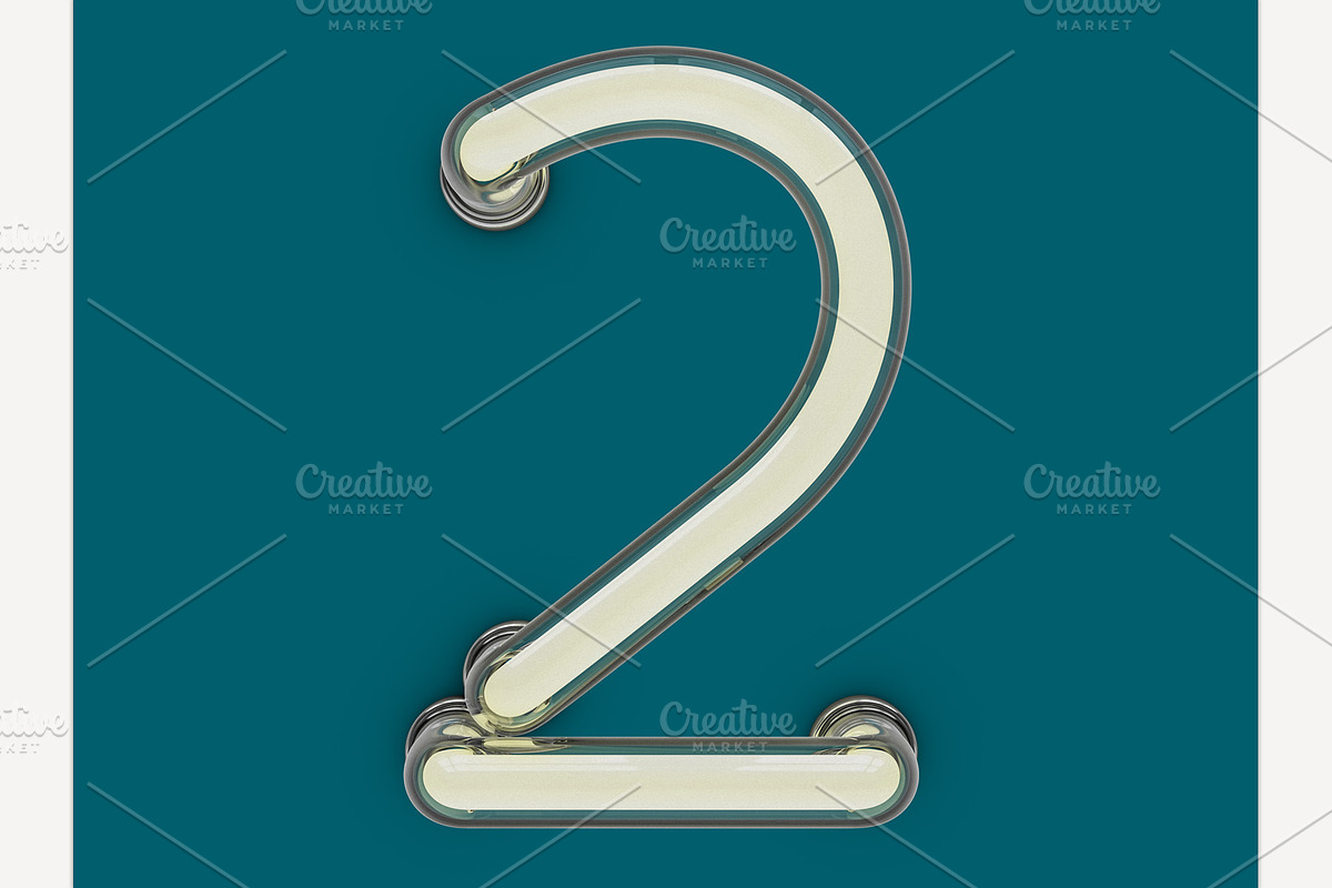 Neon tube font, an Object Graphic by 3D Graphics Shop (Photo 16 of 38)