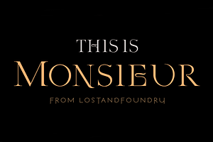 Monsieur. Chic serif font