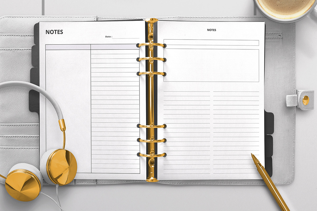 Notebook Lined Paper Template, a Stationery Template by Design Zone