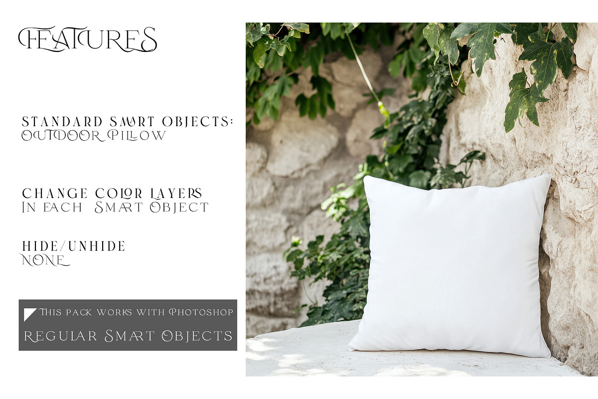 Outdoor Throw Pillows Mockups, a Product Mockup by mock-ups (Photo 3 of 10)