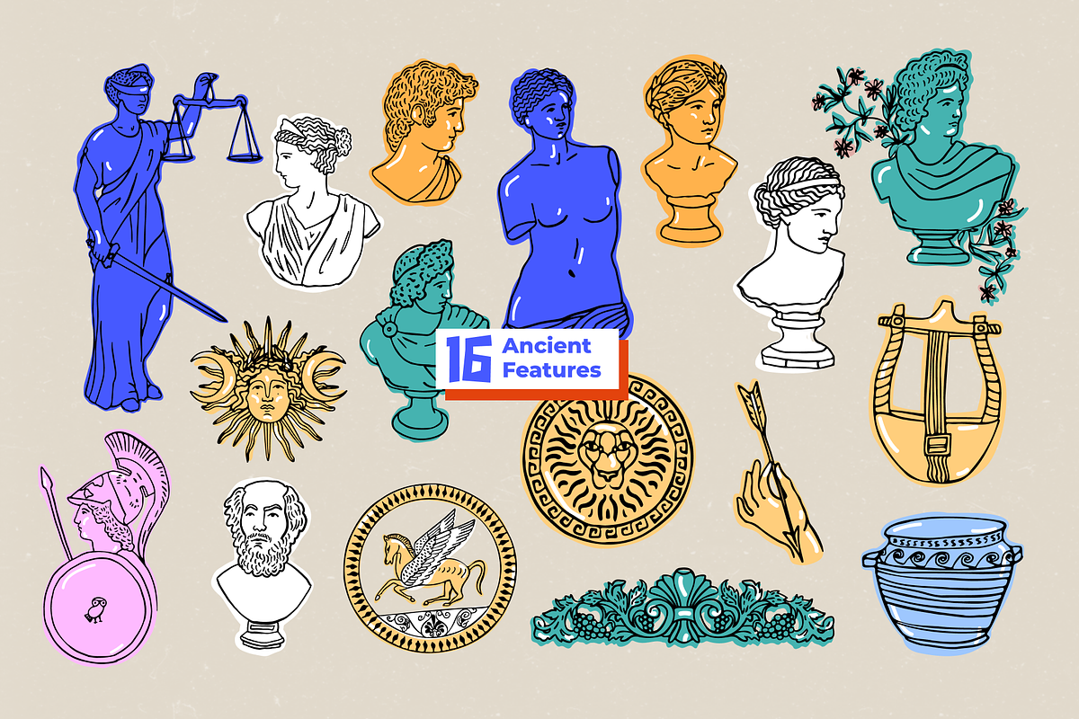 Ancient Empire: Sculptures & Columns, a Decorative Illustration by PixelAesthetic (Photo 2 of 9)