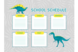 School Schedule Template, Timetable