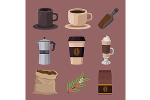 Nine Coffee Drink Icons