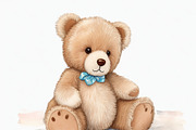12 Watercolor teddy bear clipart, an Animal Illustration by ZaaxPrintables (Thumbnail 6 of 13)