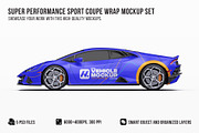 Super Performance Sport Coupe Set, an Advertising Mockup by Halal Graphic Studio (Thumbnail 1 of 12)
