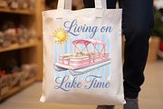 Lake Time Pontoon Boat PNG, a Seasonal Illustration by Sublimation Artist (Thumbnail 8 of 9)