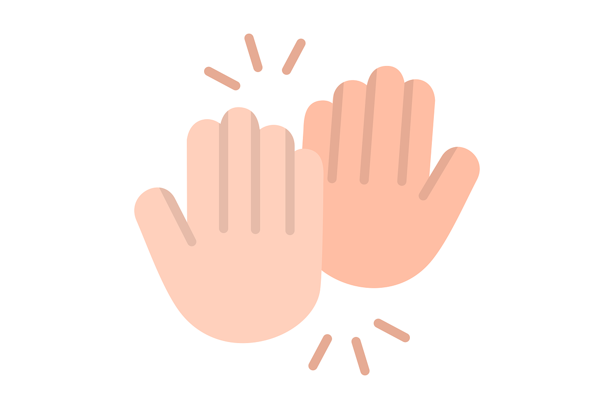 High Five Flat Icon, a Duotone Icon by Pexelpy (Photo 2 of 2)