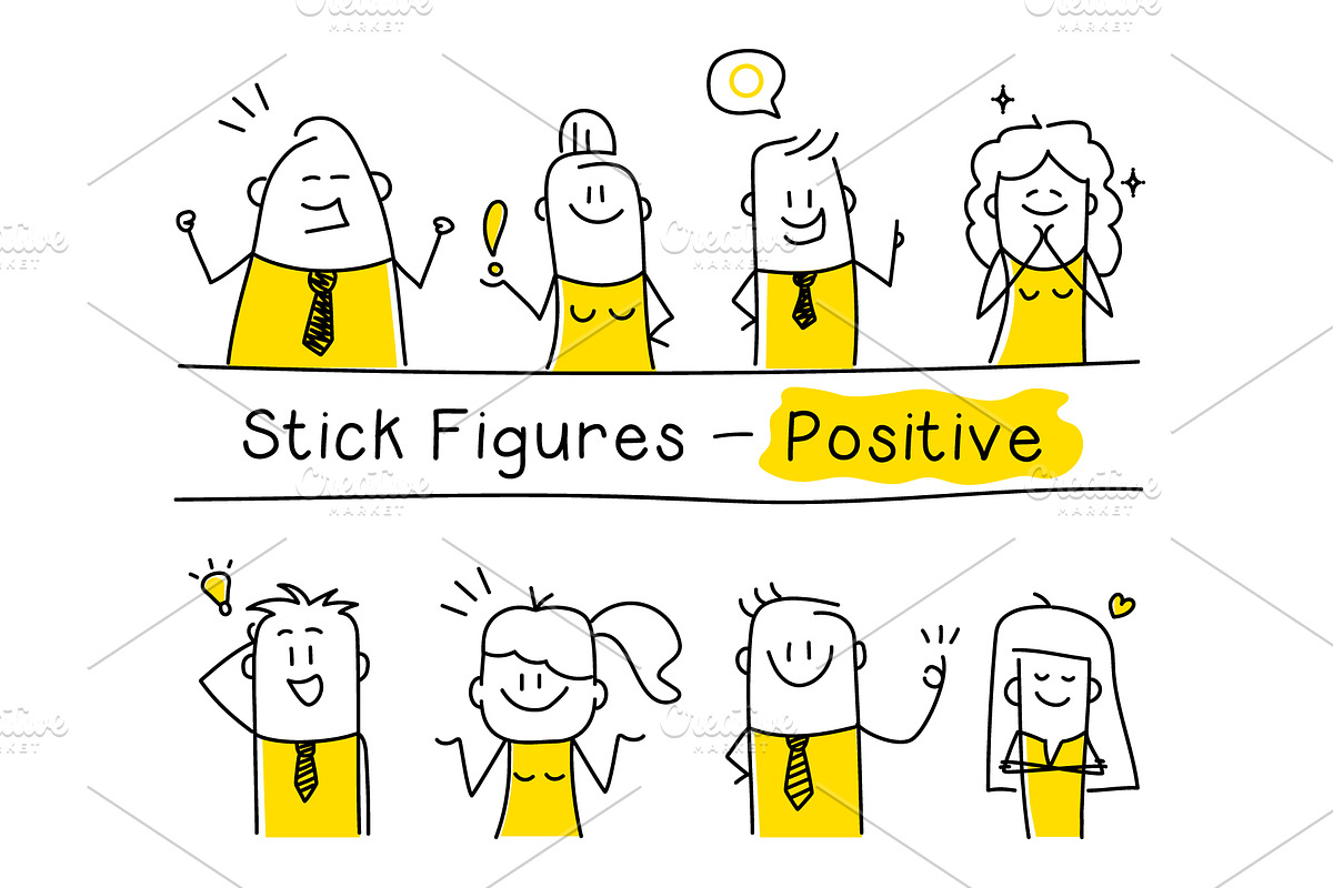 Stick Figures Positive, a Person Illustration by Anna Semenchenko (Photo 1 of 2)