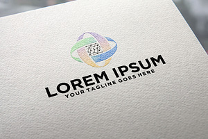 Global Tech modern logo concept