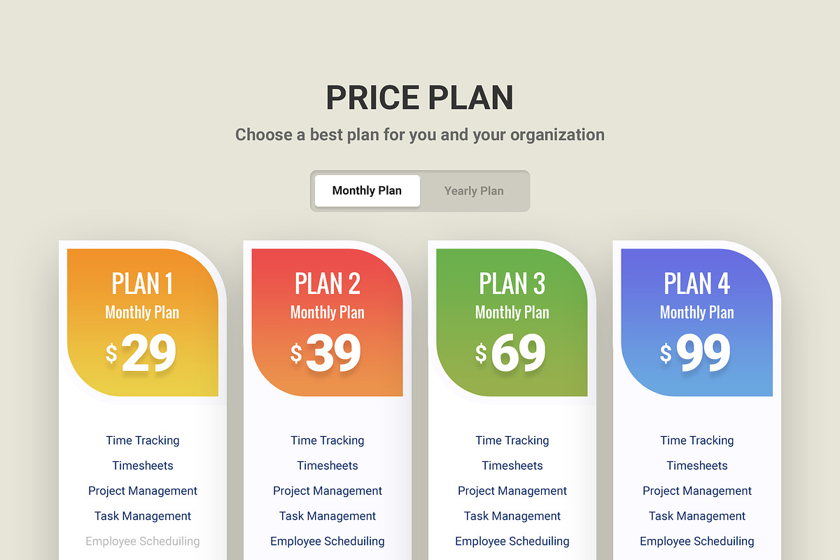39 Mega Price Tables Bundle, an UI Kit Template by Smashing_Studio (Photo 29 of 40)