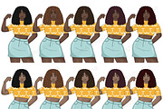 Honey Girls Clipart, a Person Illustration by GlamArtZhanna (Thumbnail 4 of 5)