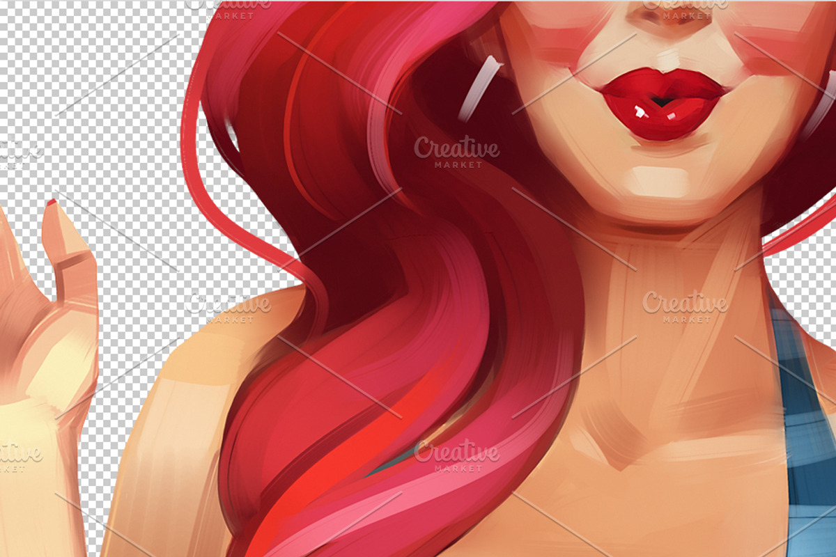 Pin-up woman, an Illustration by Ira Cvetnaya (Photo 3 of 3)