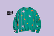 December Stars Green, a Pattern Graphic by StudioSonna (Thumbnail 3 of 3)