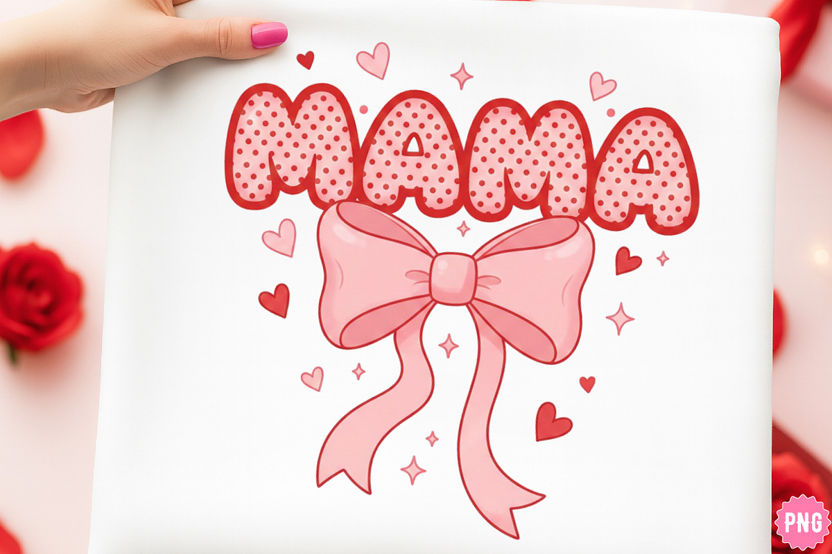 Coquette Valentine Mama Png, an Illustration by SinaCreation (Photo 1 of 11)