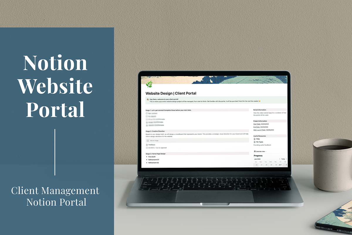 Website Notion Portal Template, a Presentation Template by Starline Creative (Photo 1 of 7)