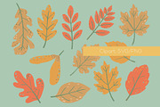 Autumn Leaves clipart & patterns, a Seasonal Illustration by Carpet Tapete Pretzel (Thumbnail 4 of 11)