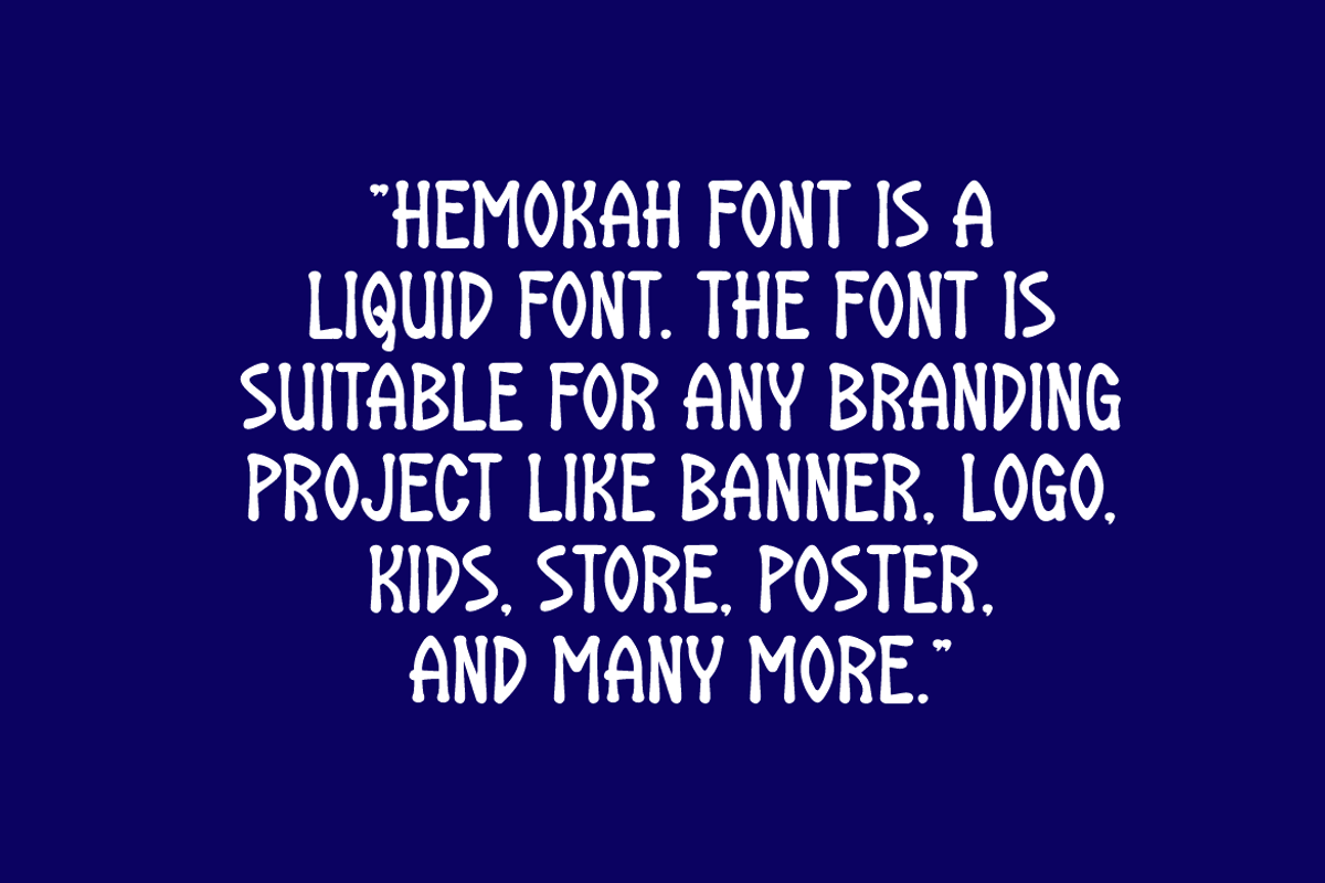 Hemokah - Liquid & Groovy Font, a Handwritten Font by Iqsiart Studio (Photo 5 of 7)