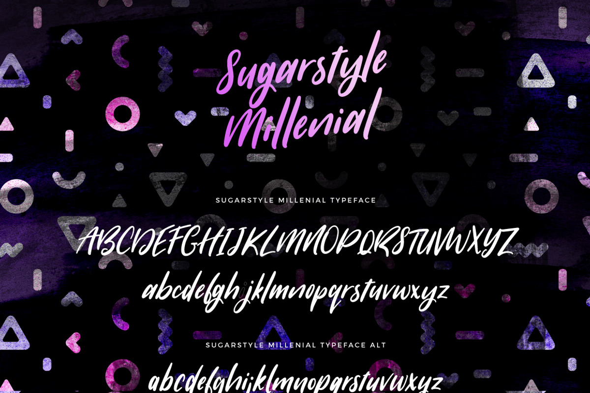 Sugarstyle Millenial Typeface, a Script Font by Mats-Peter Forss (Photo 8 of 8)