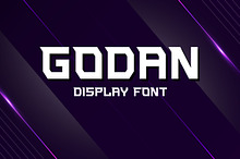 Godan - Futuristic Display Font