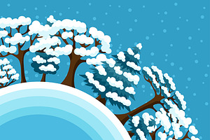 Winter Backgrounds With Trees.