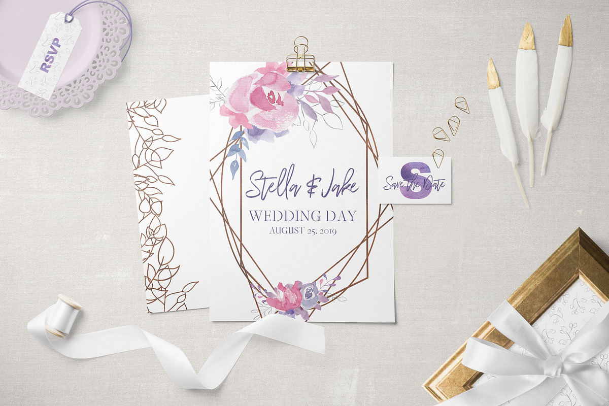 Floral Watercolor Graphics Set, a Texture Illustration by Honey & Jazz Co. (Photo 6 of 14)