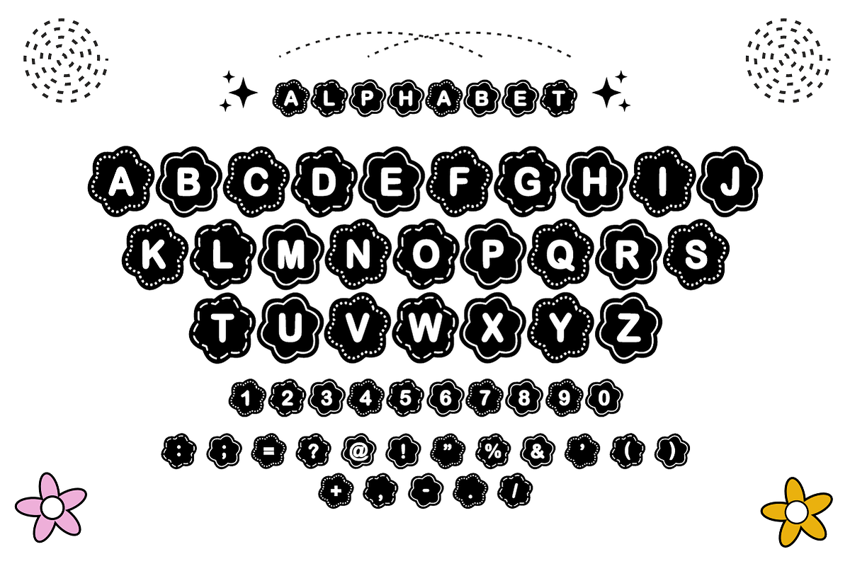 Blink Flower - Cute Floral Font, a Symbol Font by KiddoGlyphs Studio (Photo 4 of 4)