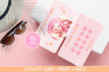 Cute Loyalty Card Template - 2 Sides, a Card Template by SunshineStudioBoutique