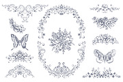 Vintage Vector Frames & Borders, a Decorative Illustration by Molly art (Thumbnail 3 of 9)