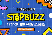 StepBuzz - A Playful Font, a Serif Font by agnyhasyastudio (Thumbnail 1 of 8)