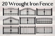 Wrought Iron Fence, an Object Graphic by Creativeshirt (Thumbnail 1 of 19)