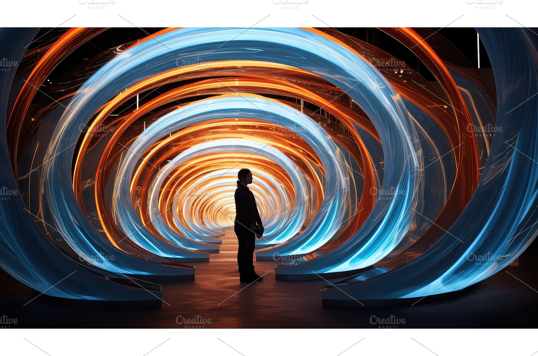 spiral vortex light ai generated, a Technology Photo by pikepicture