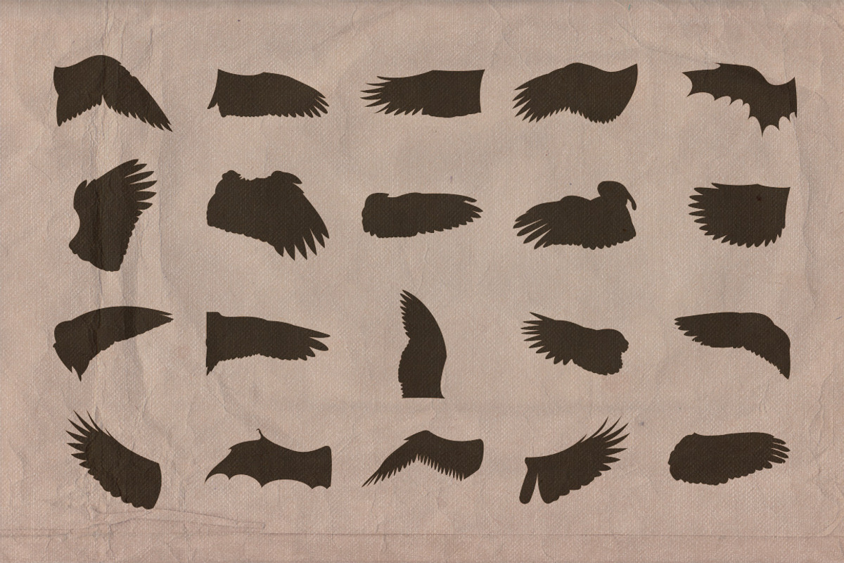 Retro/Vintage shapes - Wings 2 preview 2