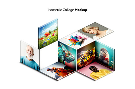Isometric Collage Mockup, a Product Mockup by Grkic Creative