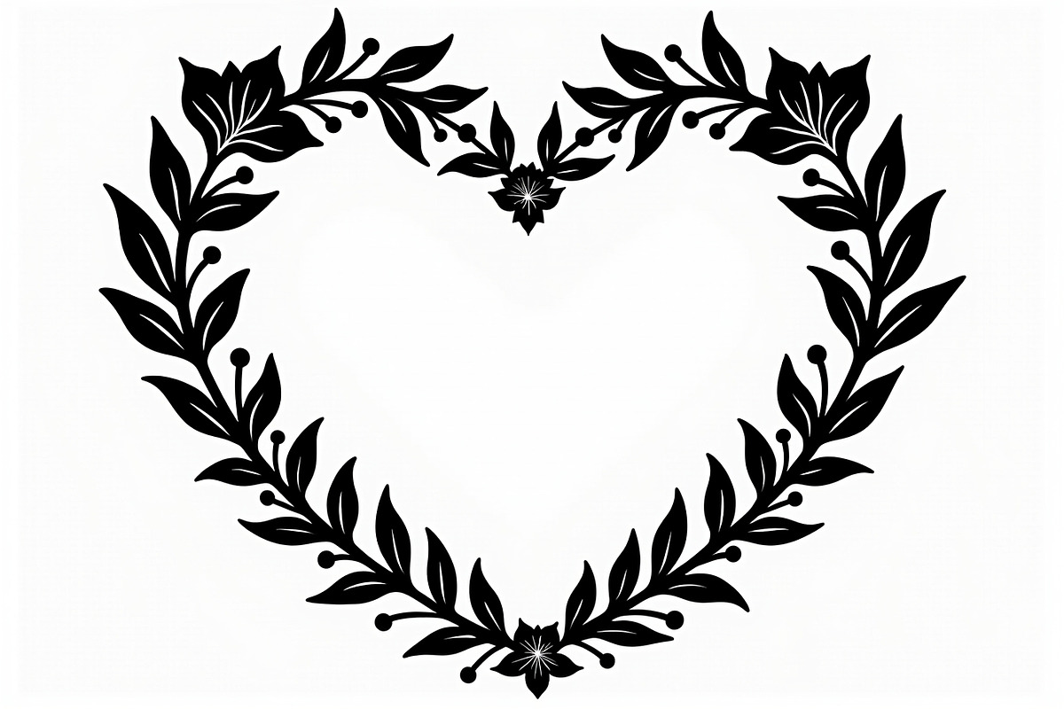 Floral Heart Wreath Bundle, an Illustration by BIPLOB EXPERT (Photo 9 of 9)