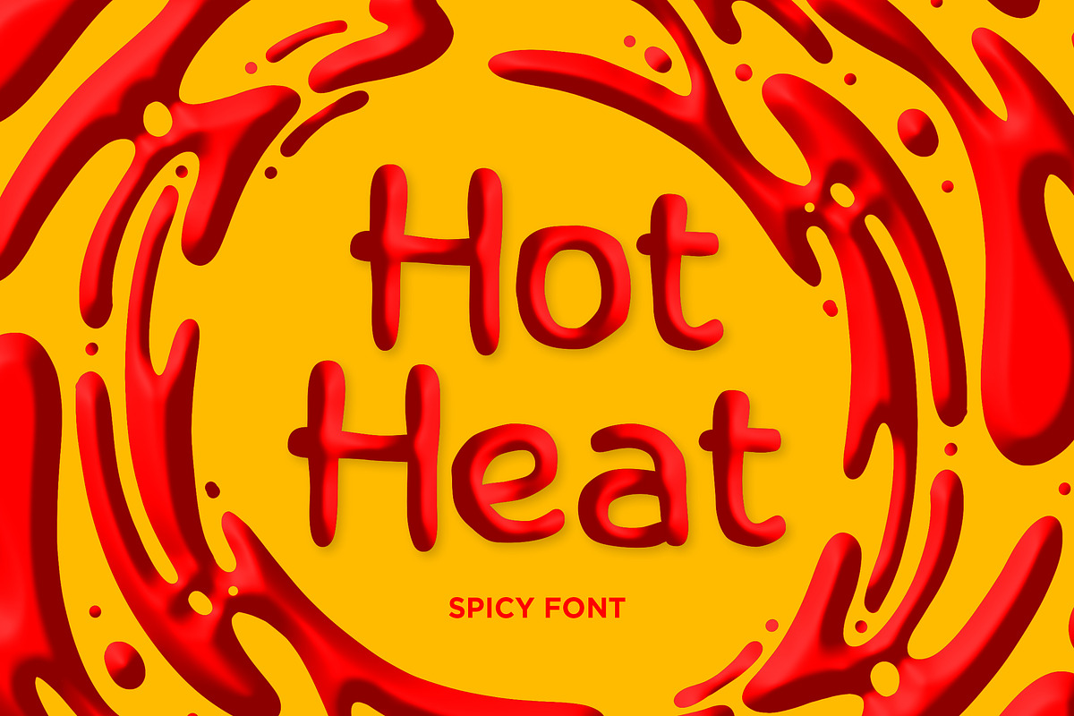 Hot Heat - Spicy Chili Fonts, a Sans Serif Font by Konstantine Studio (Photo 1 of 2)