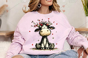 Watercolor Spring Cow Clipart Bundle, an Illustration by Canvas Craft (Thumbnail 4 of 7)