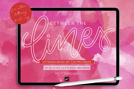 Procreate Outline Lettering Brushes