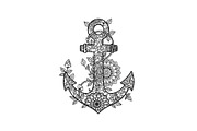 Ornamental Anchor Silhouette SVG, an Illustration by Designs_River (Thumbnail 21 of 31)