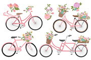 Garden Party Floral Bicycles Clipart, an Illustration by Amanda Ilkov (Thumbnail 4 of 5)