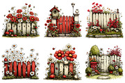 Whimsical Spring Fence Clipart, an Illustration by Craft Nest (Thumbnail 10 of 12)