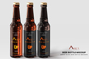 Amber Glass Beer Bottle Mockup 03, a Packaging Mockup by pmvch (Thumbnail 3 of 8)