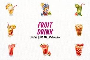 Hyperrealistic Summer Drink Clipart