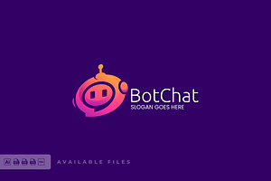 Bot Chat Gradient Colorful Logo, a Branding & Logo Template by ivan_artnivora