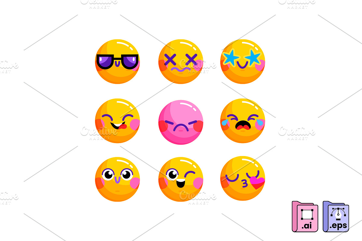 Cute Emoji Expression, a Person Illustration by MISS CHATZ (Photo 1 of 3)