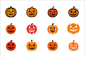Jack O lantern Pumpkin Face, a Branding & Logo Template by Vectorium Studio