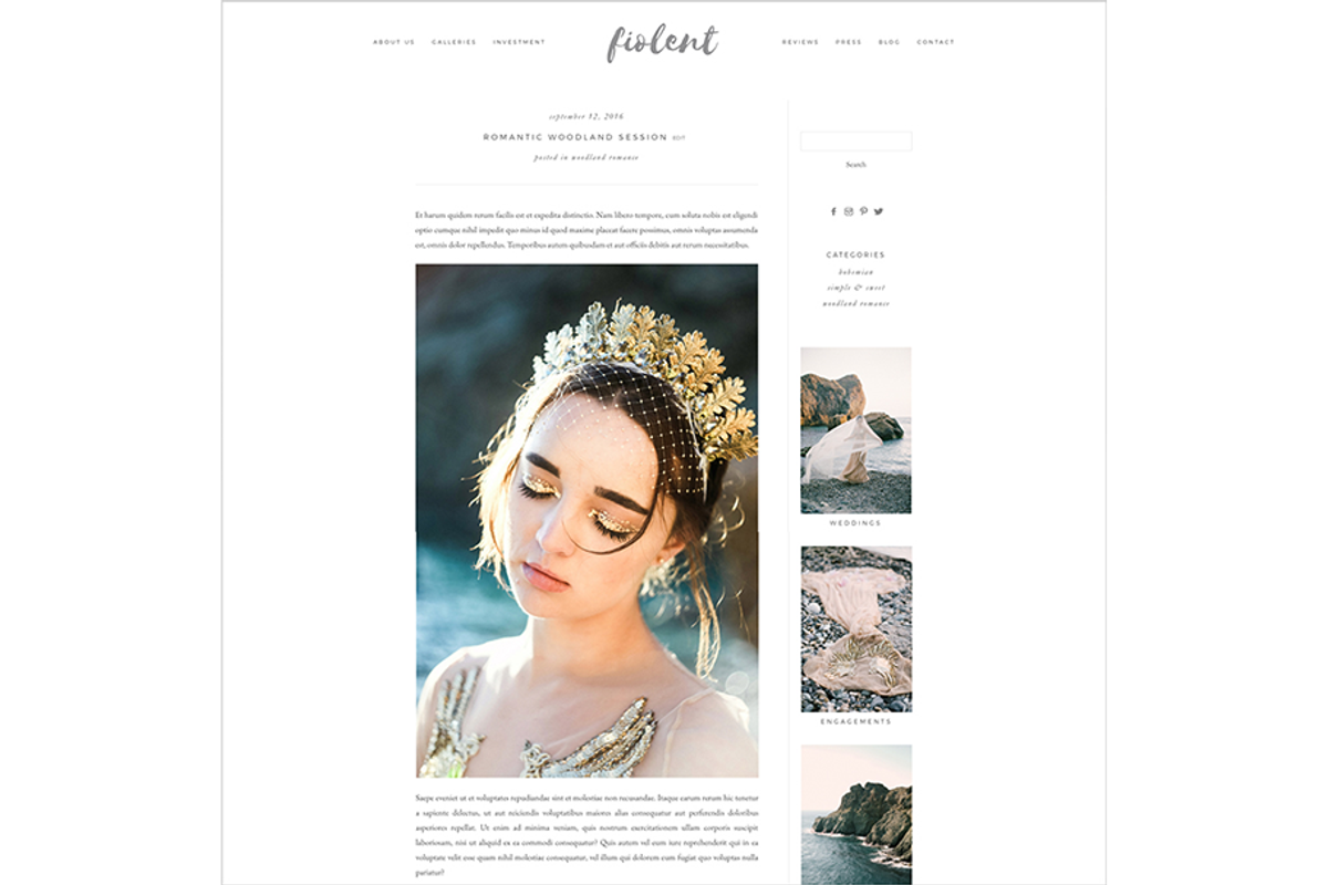 Fiolent ProPhoto 7 Template, a Websites & App Template by Red Met Yellow Creative (Photo 8 of 10)